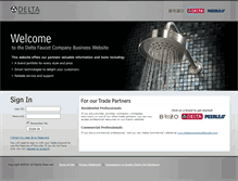 Tablet Screenshot of deltafaucet.biz